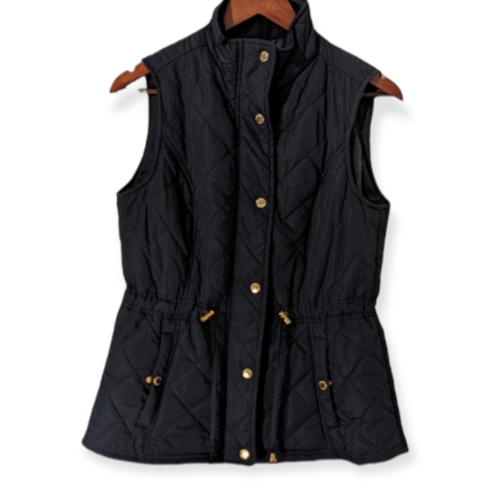 Cynthia Rowley Quilted Vest Blue Sz S - Picture 1 of 7